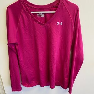LG Women's Long Sleeve V-Neck Top - Magenta